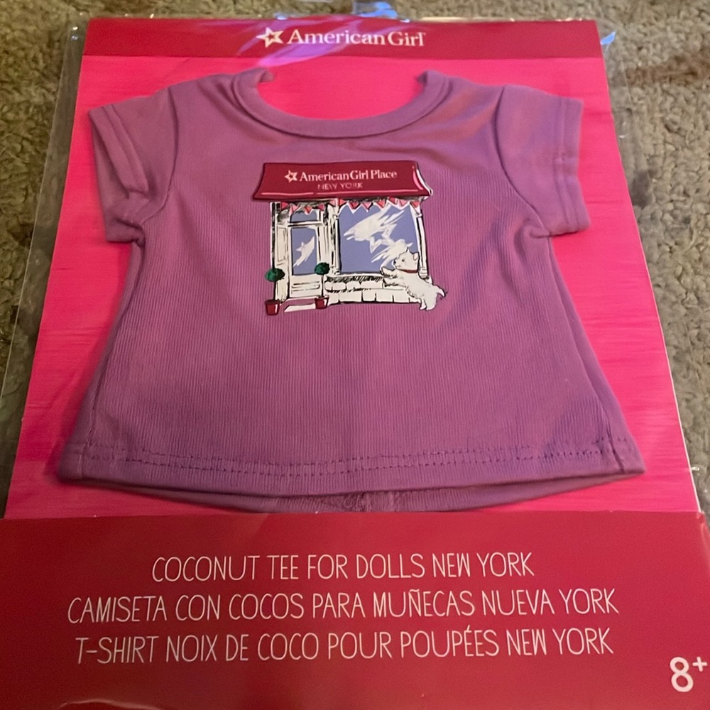 American Girl coconut tee for dolls - New York NWT